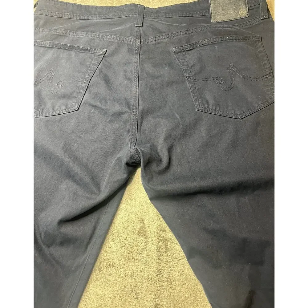 AG Adriano Goldschmied The Everett Slim Straight Pants Navy Blue 40x32 1794SUDBB
